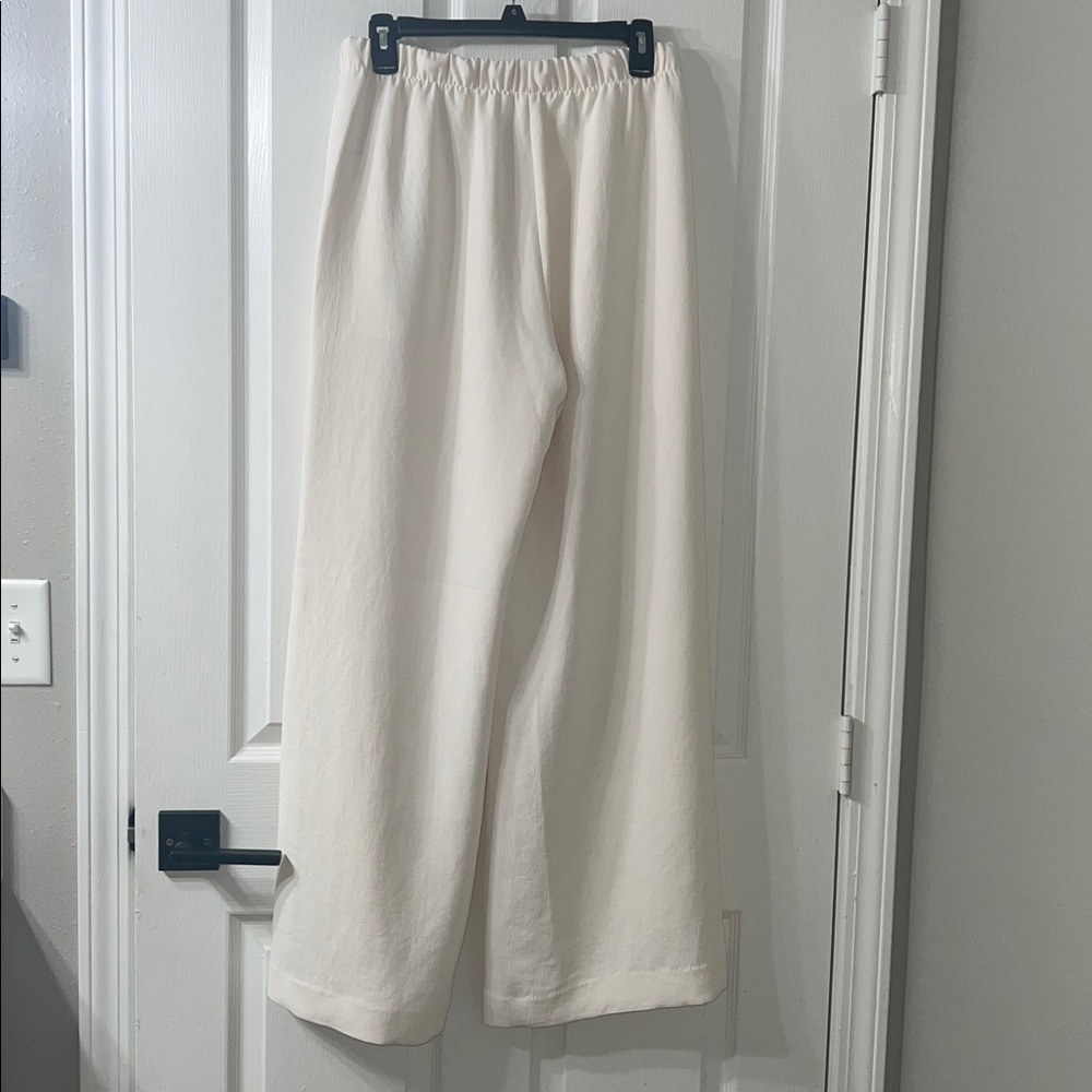 Aritzia The Lodge Crepette Cream Wide Leg Pants - Picture 6 of 6